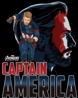Avengers Captain America Dames T-shirt - Zwart - 3XL