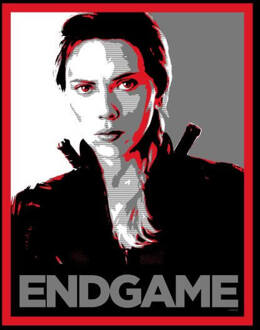Avengers: Endgame Black Widow Poster dames t-shirt - Zwart - 3XL - Zwart