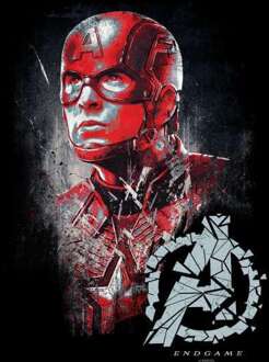 Avengers: Endgame Captain America Brushed heren t-shirt - Zwart - 3XL