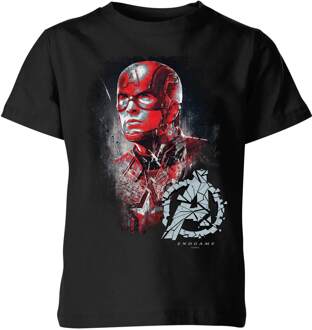 Avengers: Endgame Captain America Brushed kinder t-shirt - Zwart - 110/116 (5-6 jaar) - S