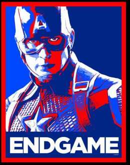 Avengers: Endgame Captain America Poster heren t-shirt - Zwart - 4XL