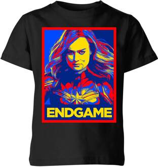 Avengers: Endgame Captain Marvel Poster kinder t-shirt - Zwart - 110/116 (5-6 jaar) - S