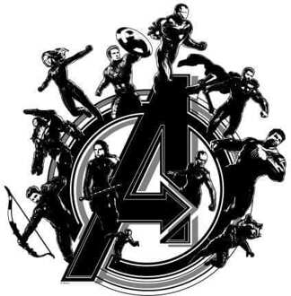 Avengers: Endgame Hero Circle heren t-shirt - Wit - L