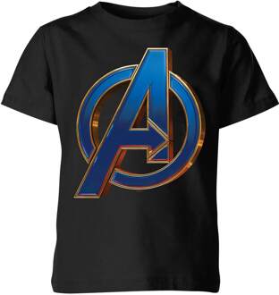 Avengers: Endgame Heroic Logo kinder t-shirt - Zwart - 110/116 (5-6 jaar) - S