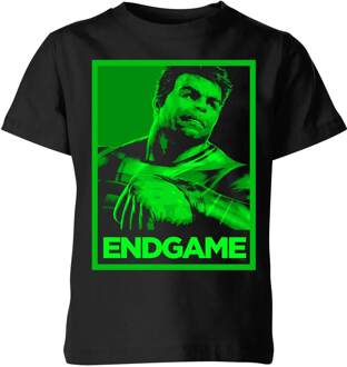 Avengers: Endgame Hulk Poster kinder t-shirt - Zwart - 110/116 (5-6 jaar) - S