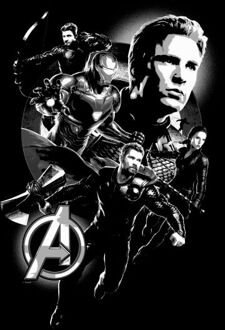 Avengers: Endgame Mono Heroes dames t-shirt - Zwart - XL