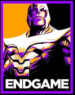 Avengers: Endgame Thanos Poster heren t-shirt - Zwart - 4XL