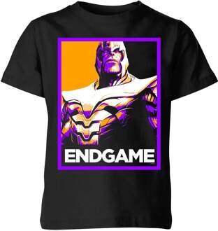 Avengers: Endgame Thanos Poster kinder t-shirt - Zwart - 110/116 (5-6 jaar) - S