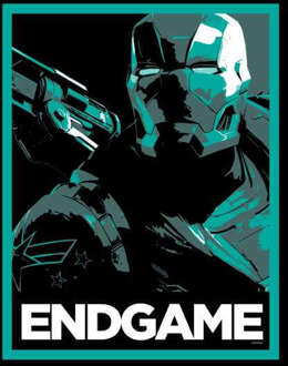 Avengers: Endgame War Machine Poster heren t-shirt - Zwart - XXL - Zwart