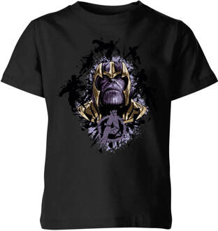 Avengers: Endgame Warlord Thanos kinder t-shirt - Zwart - 122/128 (7-8 jaar) - M