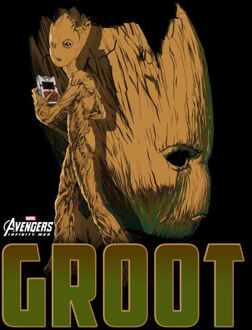 Avengers Groot Dames T-shirt - Zwart - 3XL