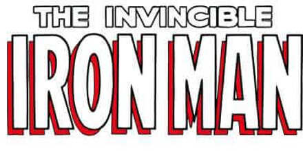 Avengers Iron Man Comics Logo Men's T-Shirt - White - M - Wit