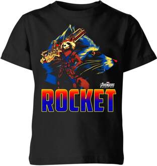 Avengers Rocket Kinder T-shirt - Zwart - 122/128 (7-8 jaar) - M