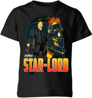 Avengers Star-Lord Kinder T-shirt - Zwart - 110/116 (5-6 jaar)