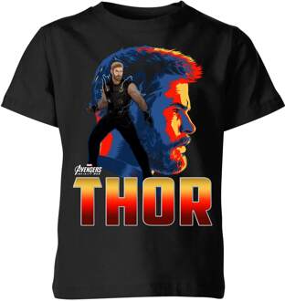 Avengers Thor Kinder T-shirt - Zwart - 98/104 (3-4 jaar) - XS