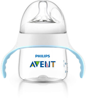 AVENT Natural SCF251/00 - Babyfles/trainerset met normale speen met drie gaatjes 4m+ - 1 stuk