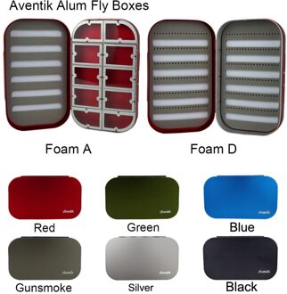 Aventik Aluminium Vliegdoos Vissen Box EVA Foam Vliegt Dozen Vliegvissen Dozen 10 Compartimenten Vissen Dozen zwart Foam A