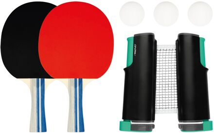 Avento Tafeltennis Set (2 spelers) zwart - rood - wit - groen - 1-SIZE