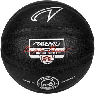 Avento Triple Threat Indoor/Outdoor Basketbal zwart - wit - rood - 6