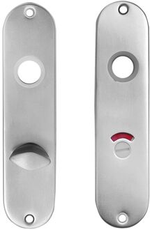 Avenue Badkamerslot Wc-slot Slotenbeslag Langschild Ovaal - Aluminium - 63/8mm
