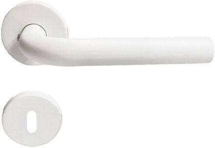 Avenue Deurkruk Op Rozet Dolce - Metaal - Wit - Sleutelgat - 195 Mm