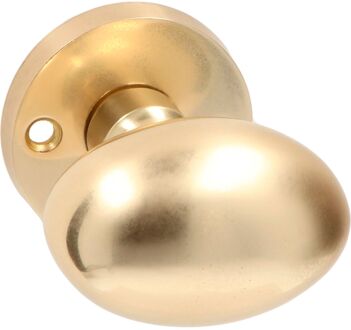 Avenue Deurkruk Op Rozet Ovaal - Messing - Goud - Rozet Diam. 53 Mm