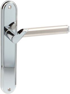 Avenue Deurkruk Op Schild Brunico - Rvs - Mat Chroom - Blind - Schild 230x40 Mm