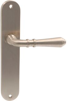 Avenue Deurkruk Op Schild Oud Hollands - Messing - Mat Nikkel - Blind - Schild 216x40 Mm