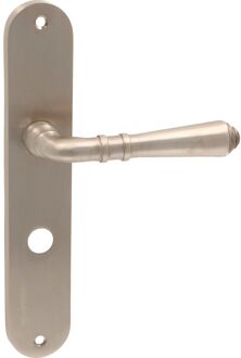 Avenue Deurkruk Op Schild Oud Hollands - Messing - Mat Nikkel - Wc-sluiting - Afstand 63 Mm