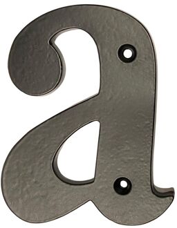 Avenue Letterboekje - A - Metaal - Zwart - Hoogte 10cm