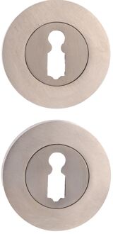 Avenue Sleutelgatrozet Portugal - Metaal - Rond - 51mm - Geborsteld Nikkel - 2 Stuks