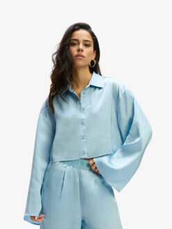 Avery blouse - maat M Lichtblauw
