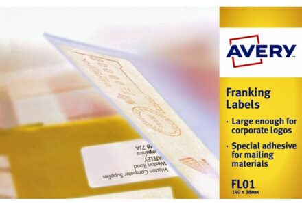 Avery Frankeeretiket Avery FLO1 140x38mm 1000stuks