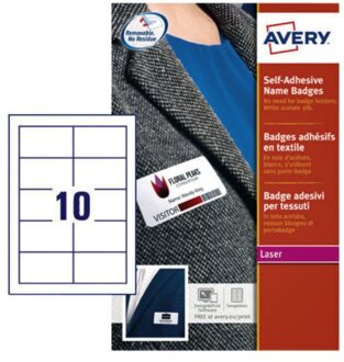 Avery Naambadge etiket Avery L4787-20 80x50mm blauw kader 200stuks
