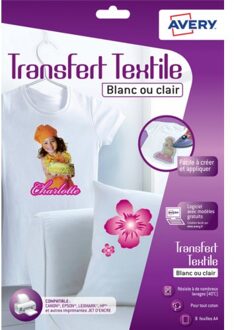 Avery T-shirt transfer Avery C9405-8 A4 8vel Wit