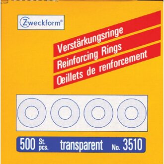 Avery Versterkingsringen Avery Zweckform 3510 13Mm 500stuks transp Transparant