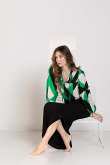 Avia b.block blouse green multi Zwart - S