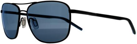 Aviator Heren Mat Zwart Mineraalblauw 555nm Gepolariseerd Spello - maat
