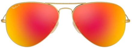 Aviator RB3025 112/4D - Zonnebril - Goudkleurig/Rood Mirror - 58 mm