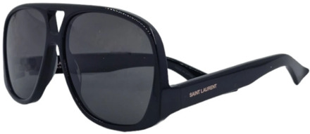 Aviator Solace Zonnebril Saint Laurent , Black , Unisex - ONE Size