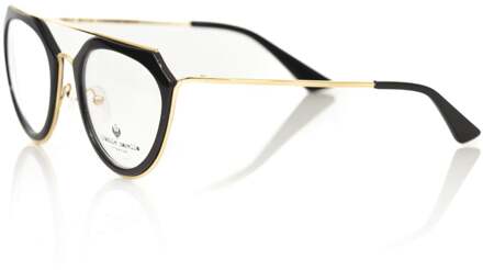 Aviator-Stijl Chique Zonnebril met Gouden Accenten Zwart