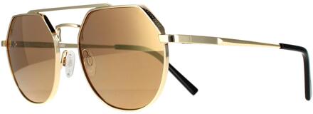 Aviator unisex Shiny Light Gold Saturn -stuurprogramma's goud gepolariseerd Shelby - One Size