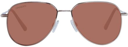 Aviator Zonnebril Rozen Gouden Metalen Frame - maat Bruin