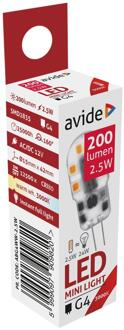 Avide LED G4 2.5W WW 3000K (200 lumen) warmwit