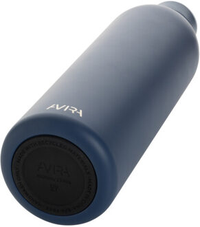Avior gerecycled roestvrijstalen 1l waterfles - maat One size Blauw