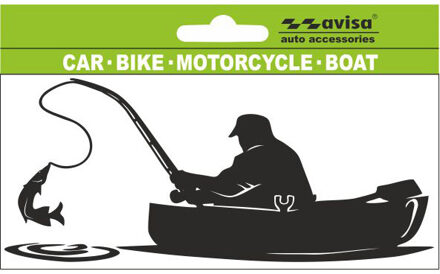 Avisa AutoTattoo Sticker Fisher in Boat - 14x6,5cm