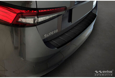 Avisa Matzwart RVS Achterbumperprotector passend voor Skoda Superb IV Liftback 2024- Ribs AV240387