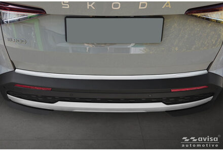 Avisa RVS gepoedercoate Achterbumperprotector passend voor Skoda Elroq 2024- 'Soft Silver' AV241107