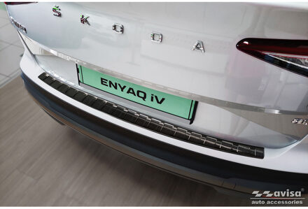 Avisa Zwart RVS Achterbumperprotector passend voor Skoda Enyaq iV... Zwart