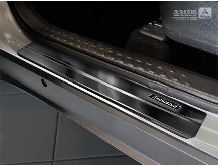 Avisa Zwart RVS Instaplijsten passend voor Toyota C-HR 2016- & RAV4 IV FL 2016-2018 - 'Exclusive' - 4-delig